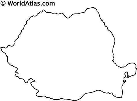 outline map of romania